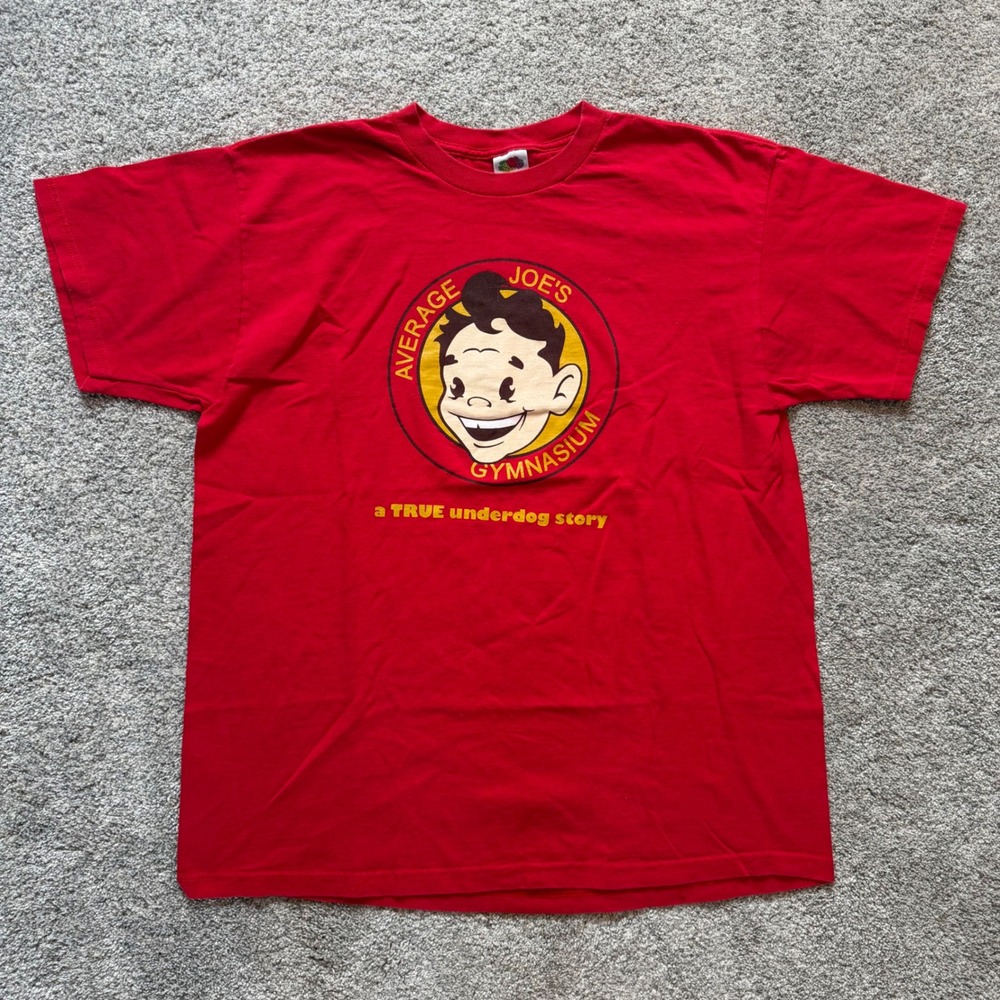 Vintage Y2K Dodgeball Movie Average Joes Gymnasium Red T-Shirt XL